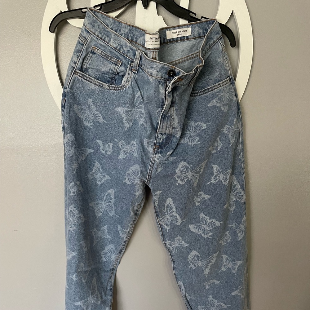 Cotton on butterfly jeans